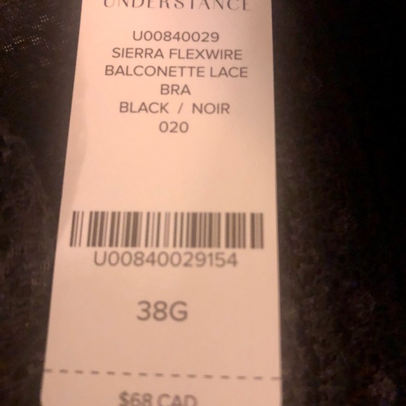 Understance Sierra Flexwire Balconette Lace Bra, Black 38G - Picture 4 of 7